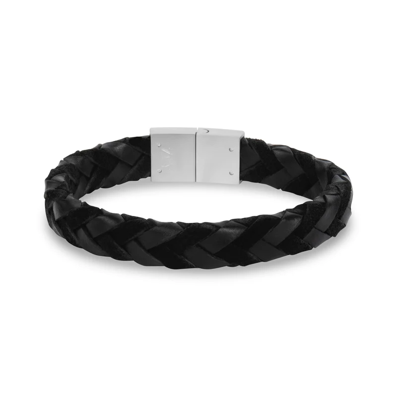 Bracelet en daim et cuir lisse