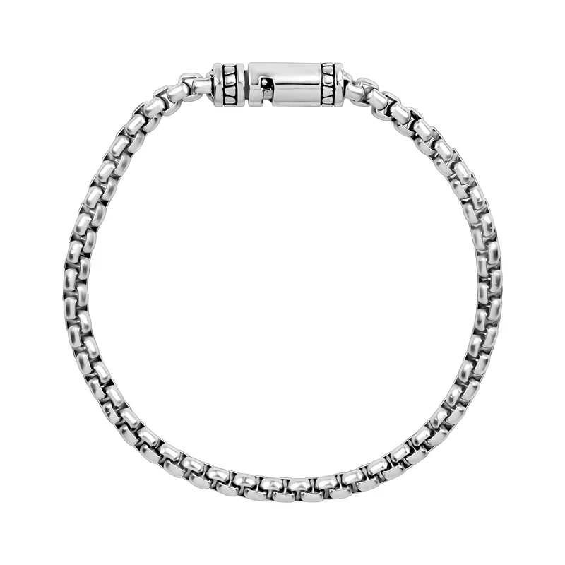 Bracelet à maillons ronds détaillés - 4 mm