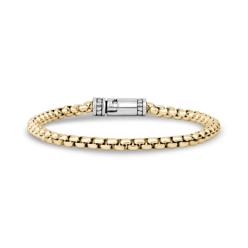 Bracelet à maillons ronds détaillés - 4 mm