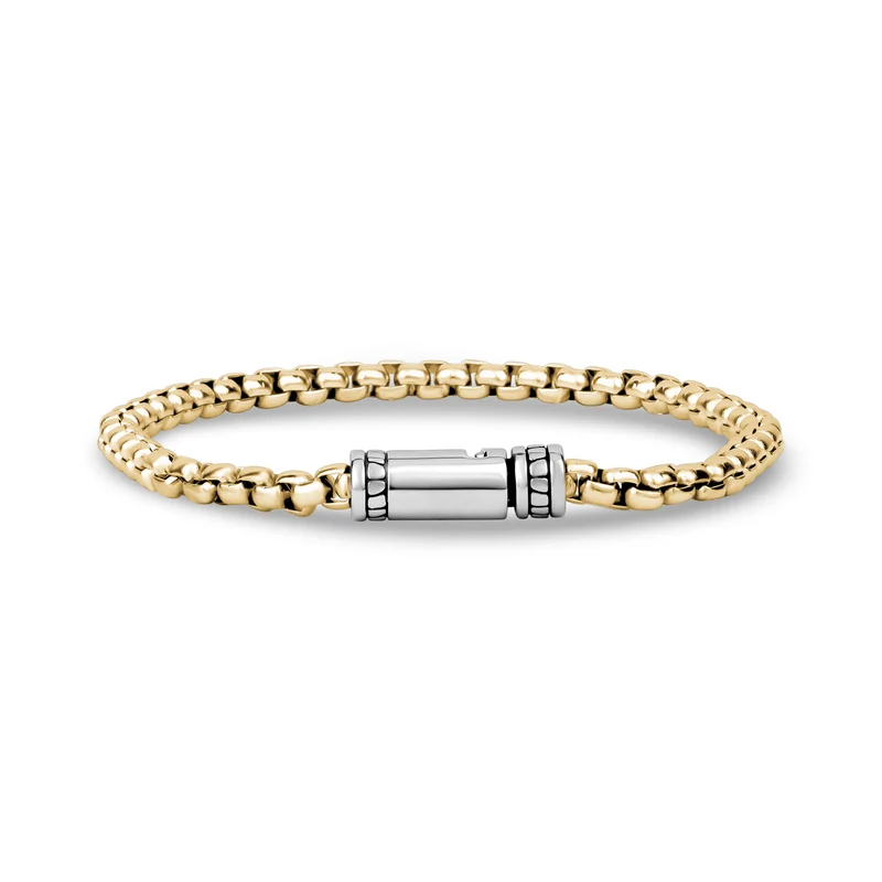 Bracelet à maillons ronds détaillés - 4 mm