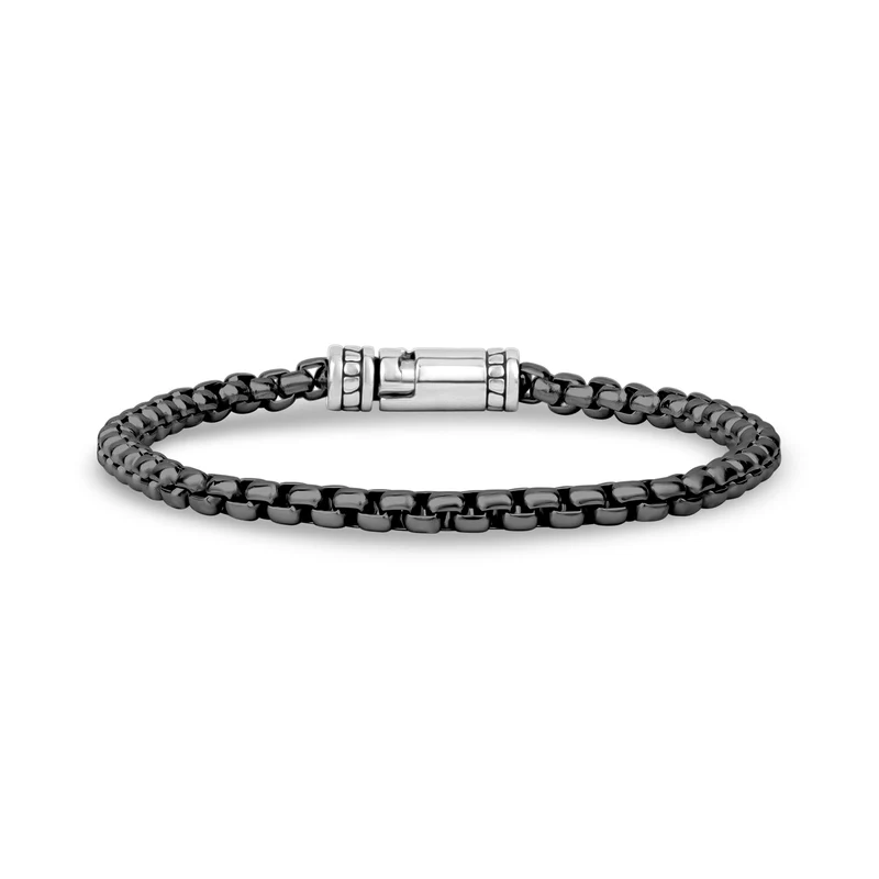 Bracelet à maillons ronds détaillés - 4 mm