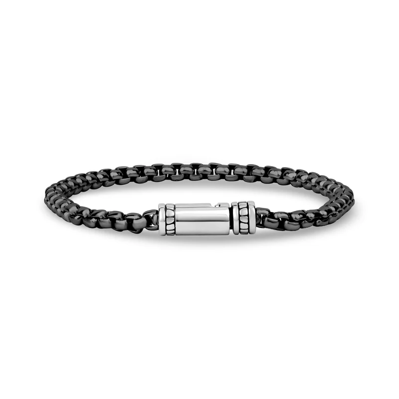 Bracelet à maillons ronds détaillés - 4 mm