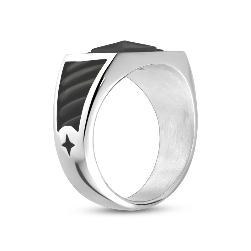 Bague signet étoile du Nord