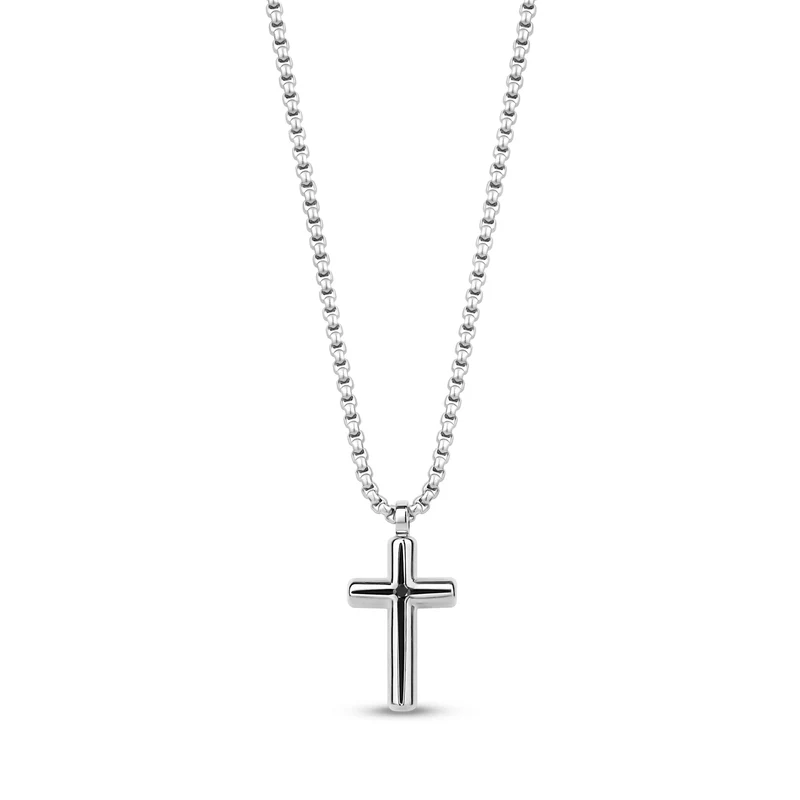 Croix réversible en pierre noire