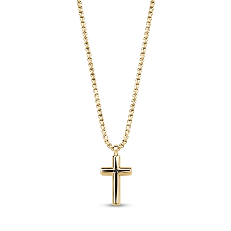 Croix réversible en pierre noire