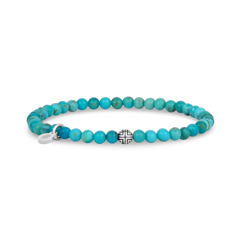 Bracelet de perles de Turquoise | 4MM