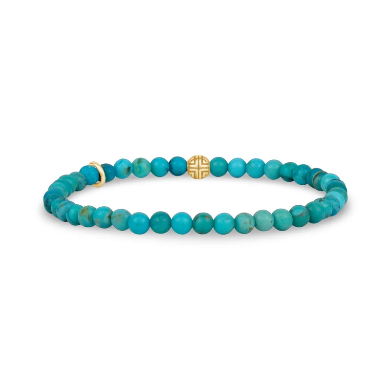 Bracelet de perles de Turquoise | 4MM
