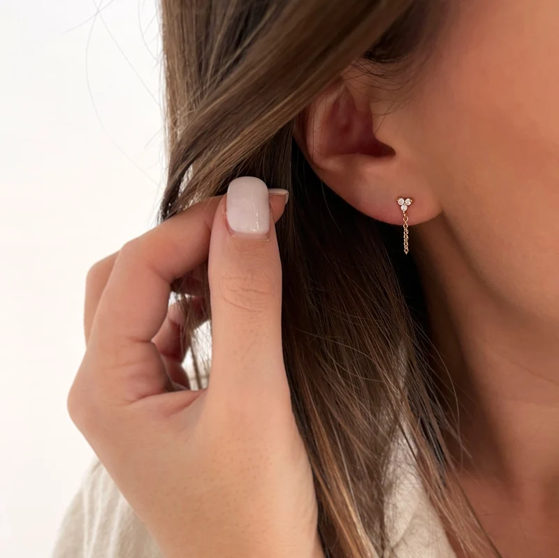 Boucles d'oreilles "Leontille" plaqué or