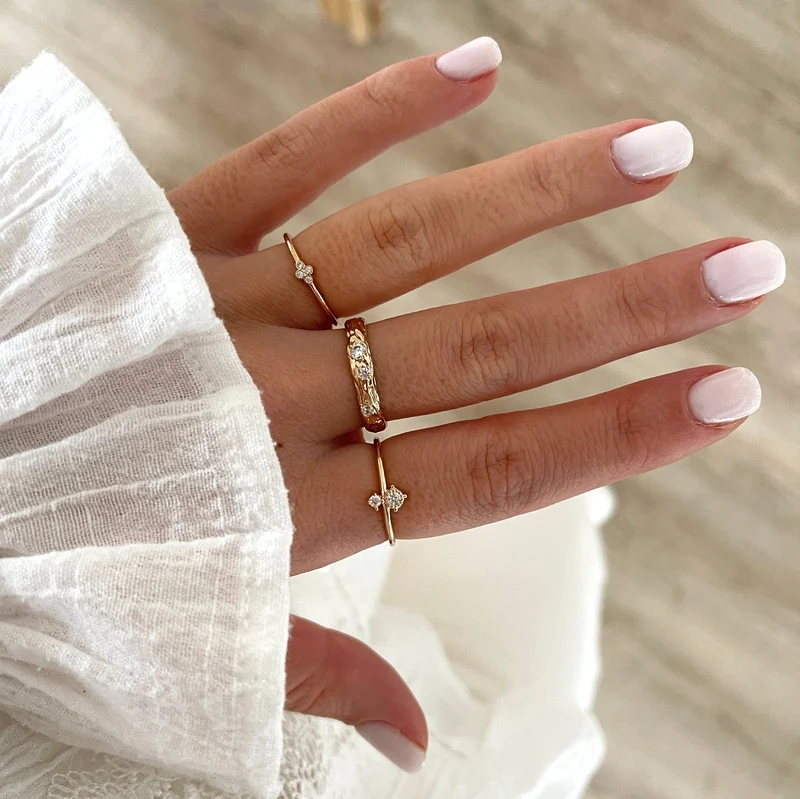 Bague "Edwin" plaqué or