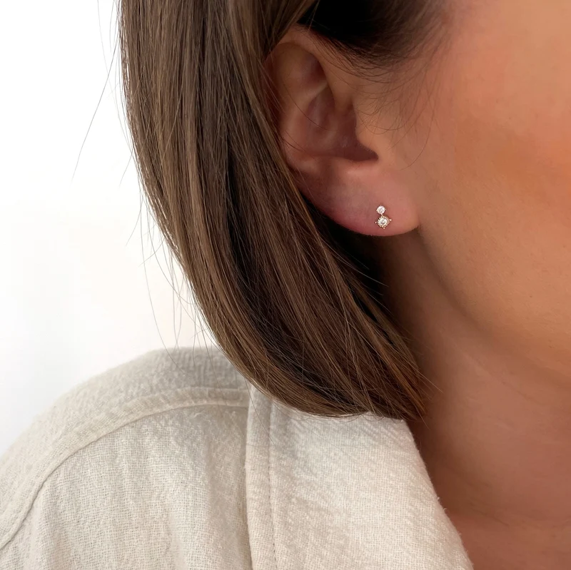 Boucles d'oreilles "Erwin" plaqué or