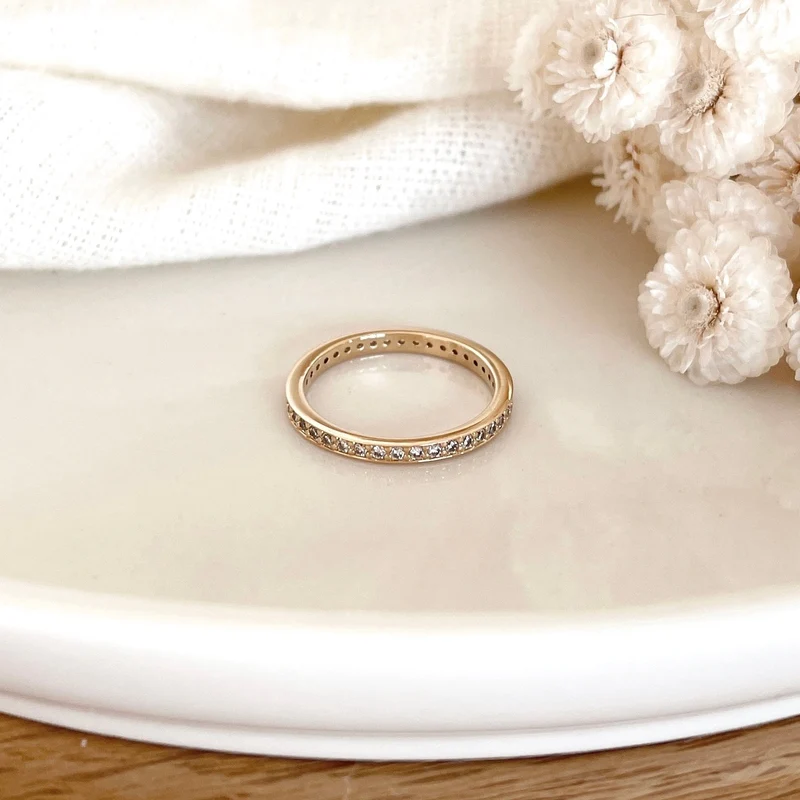 Bague "Kate" plaqué or