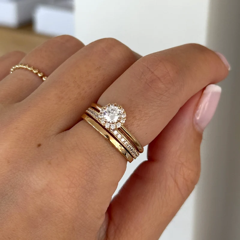Bague "Kate" plaqué or