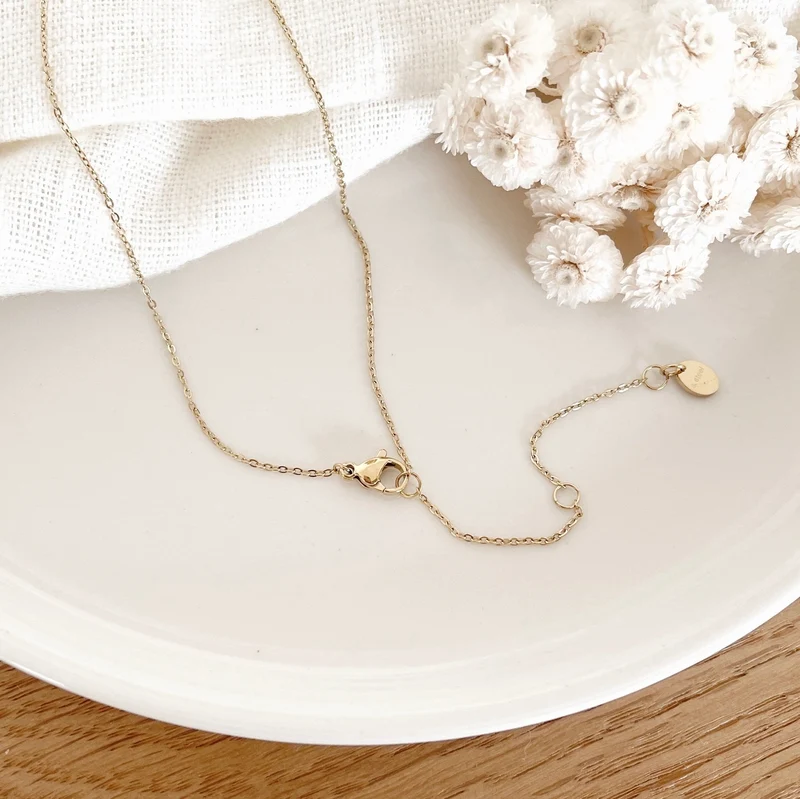 Collier "Louka" blanc acier