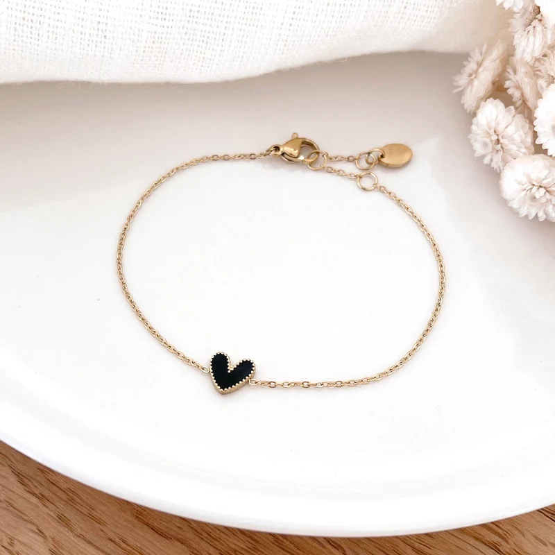 Bracelet "Louka" noir acier