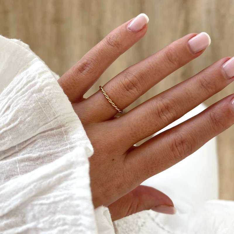 Bague "Nadège" plaqué or