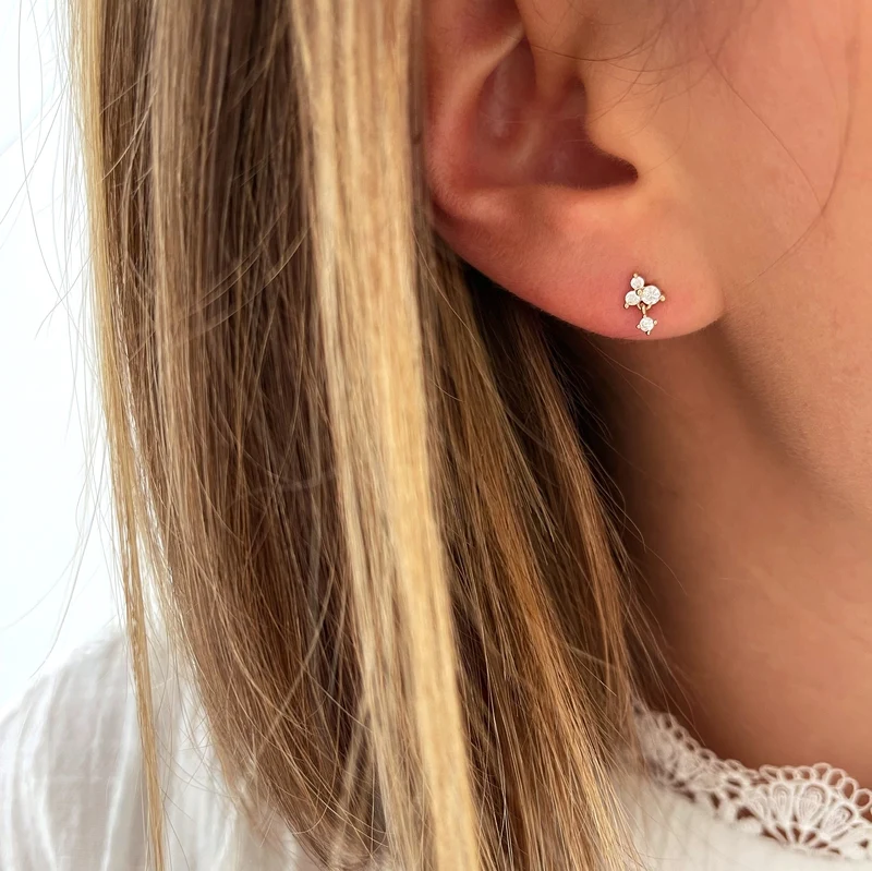 Boucles d'oreilles "Leonce" plaqué or