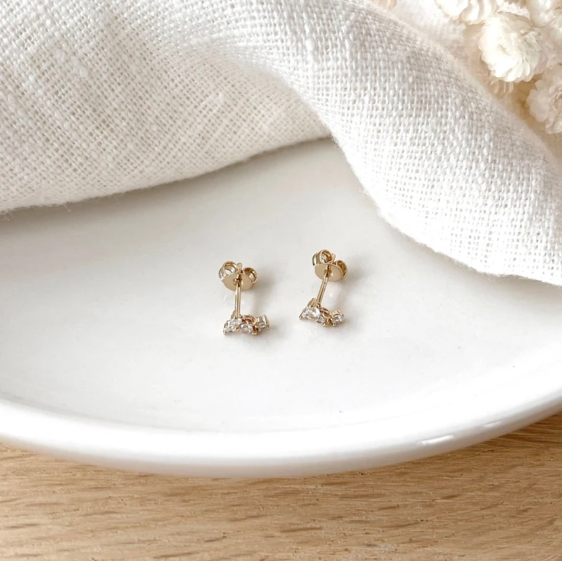 Boucles d'oreilles "Leonce" plaqué or