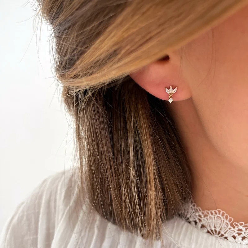 Boucles d'oreilles "Louana" plaqué or