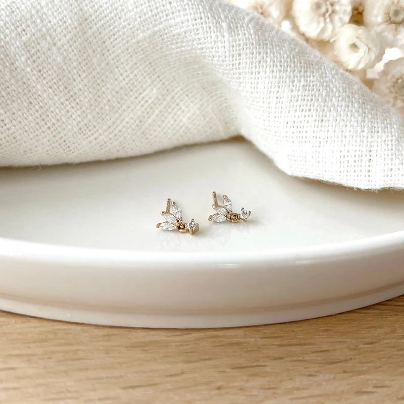 Boucles d'oreilles "Louana" plaqué or