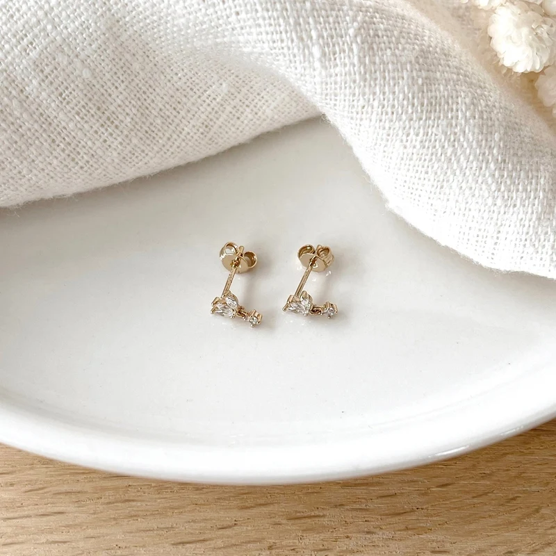 Boucles d'oreilles "Louana" plaqué or