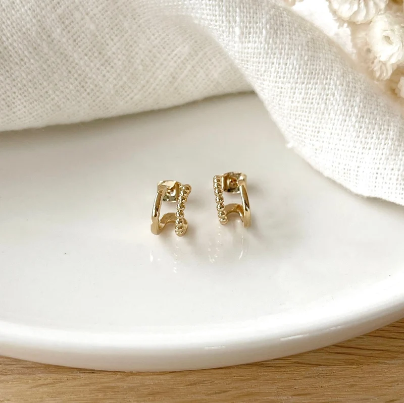 Boucles d'oreilles "Nawel" plaqué or