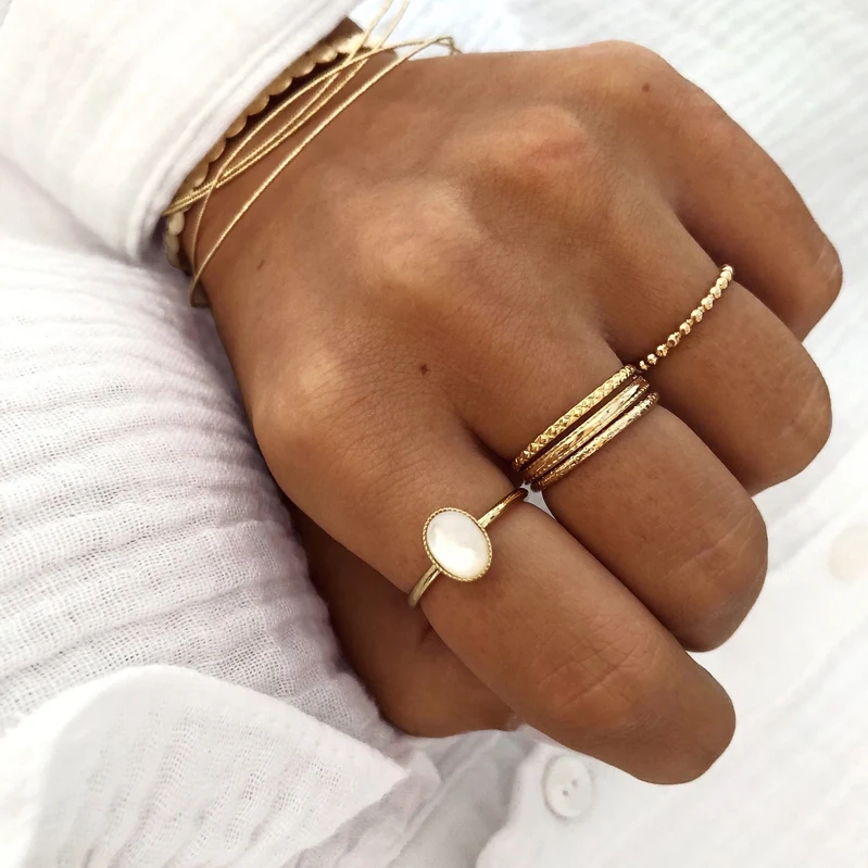 Bague "Melo" plaqué or