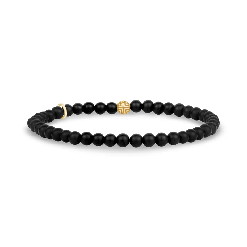 Bracelet de perles noir mat | 4MM