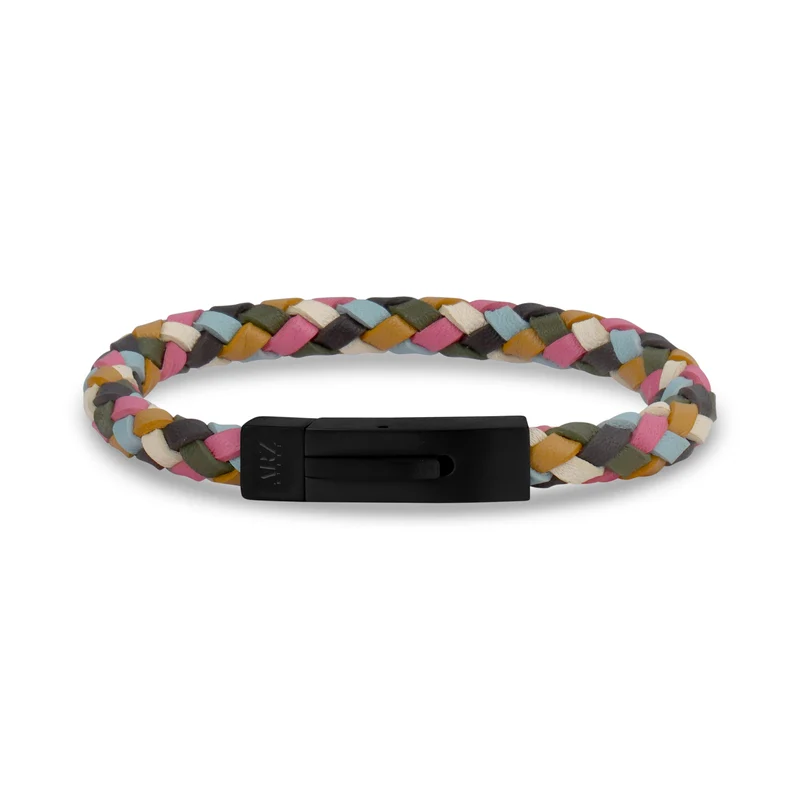 Bracelet en cuir boho multicolore | 6MM