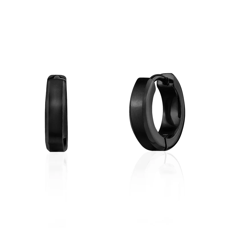 Boucles d'oreilles Huggies à bord biseauté