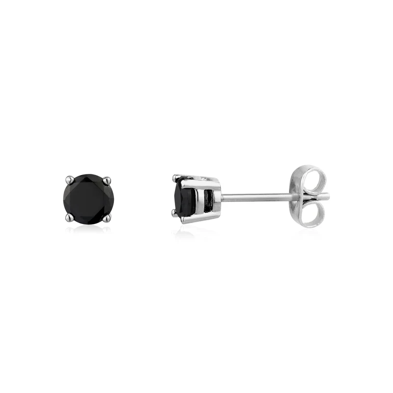 Clous d'oreilles en pierre noire | 5MM