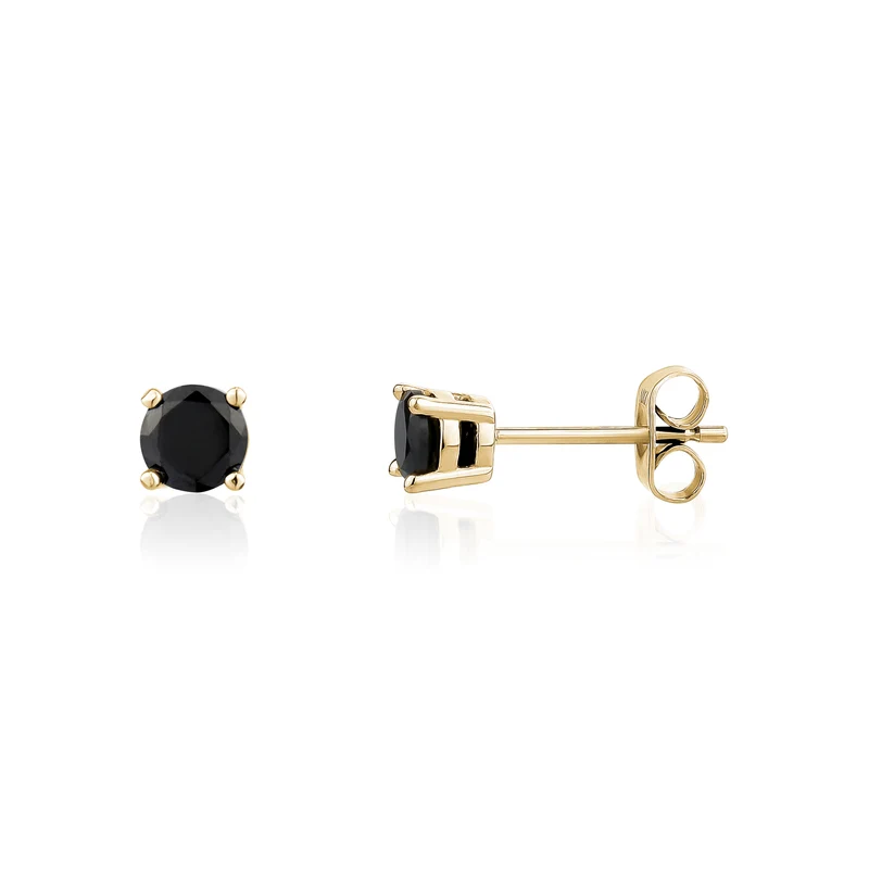 Clous d'oreilles en pierre noire | 5MM