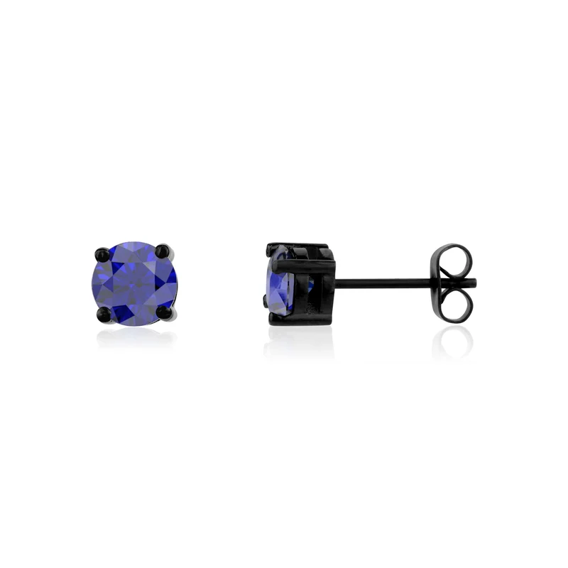 Clous d'oreilles en pierre bleue | 6.5MM