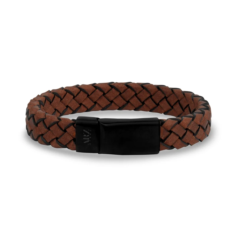 Bracelet en cuir de couleur bronze | 12MM