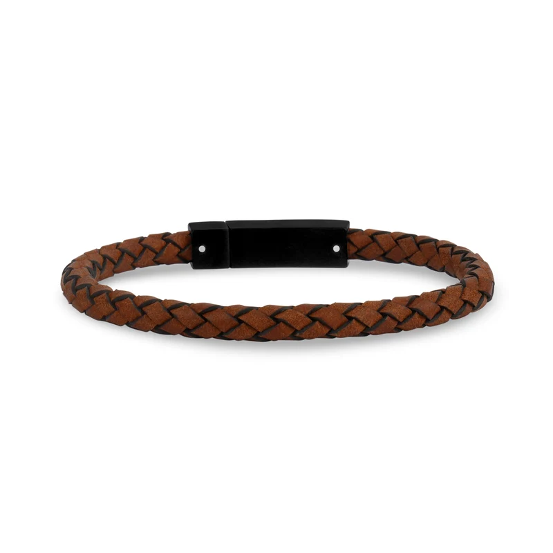 Bracelet en cuir de couleur bronze | 6MM