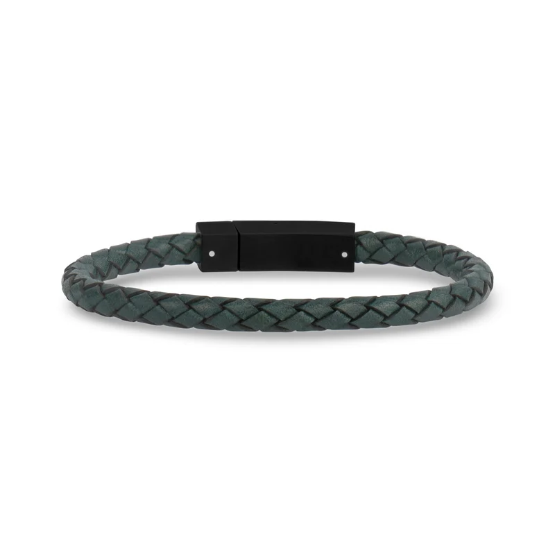 Bracelet en cuir vert | 6MM