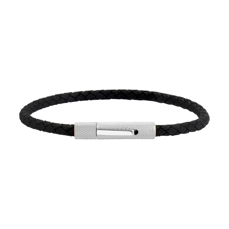 Bracelet en cuir détaillé de 4 mm
