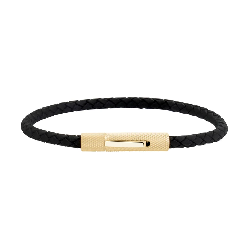 Bracelet en cuir détaillé de 4 mm
