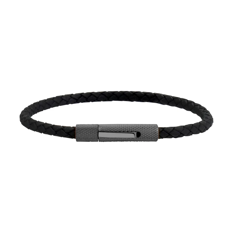 Bracelet en cuir détaillé de 4 mm