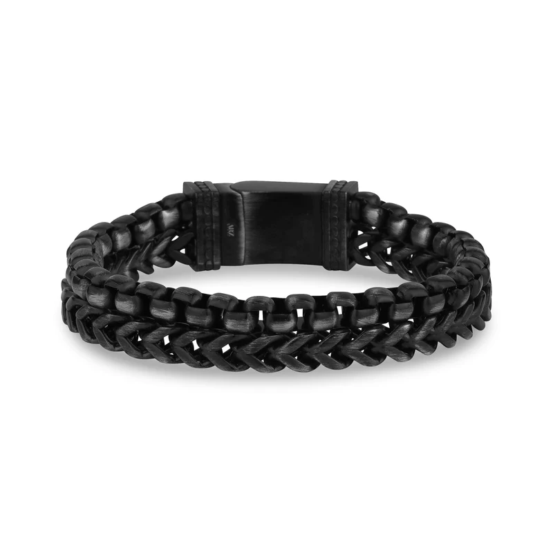 Bracelet boîte ronde + maillons Franco
