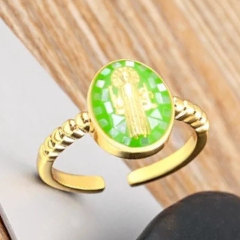 Bague Vierge Marie Paillette