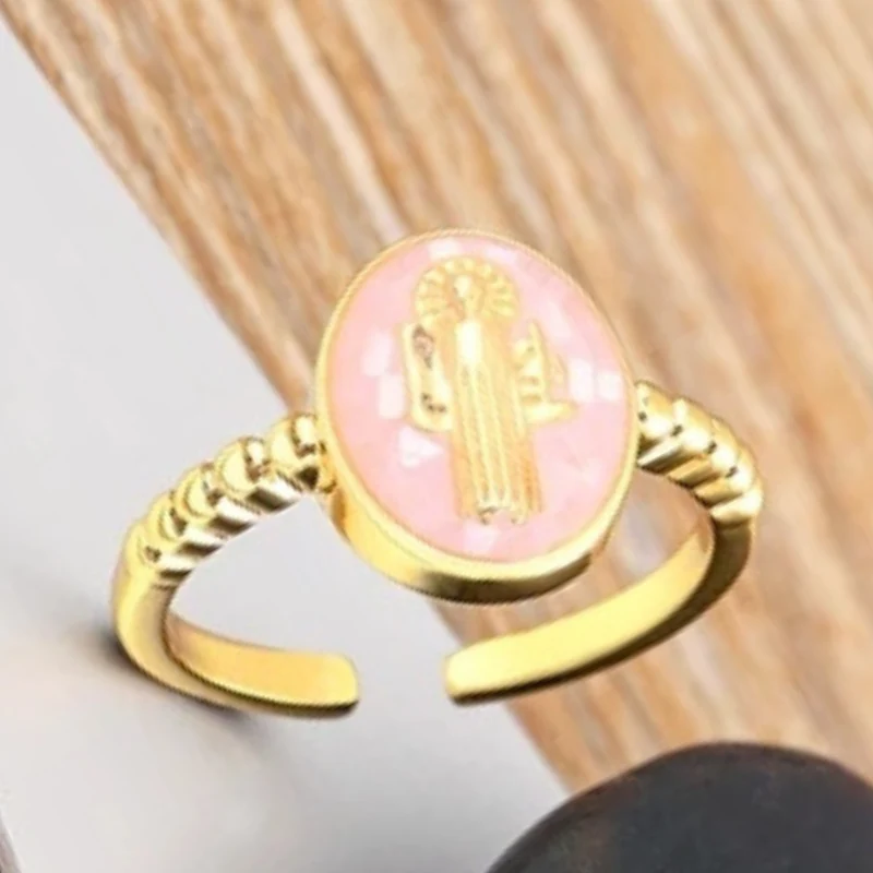 Bague Vierge Marie Paillette