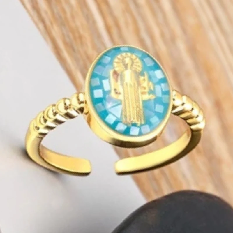 Bague Vierge Marie Paillette