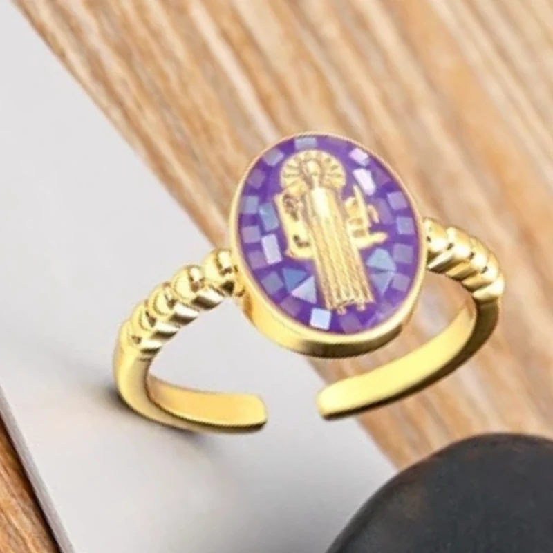 Bague Vierge Marie Paillette