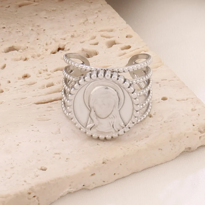 Bague Visage Vierge Marie