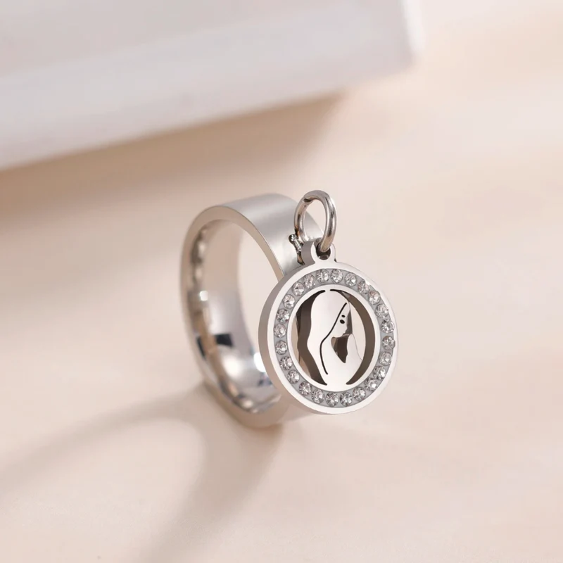Bague Breloque Vierge Marie