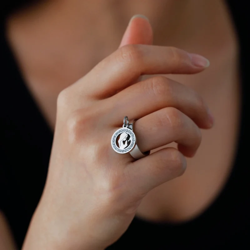 Bague Breloque Vierge Marie