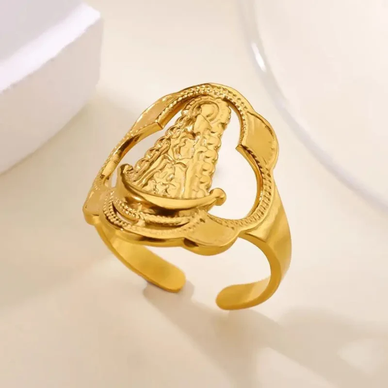 Bague Vierge Marie Dorée