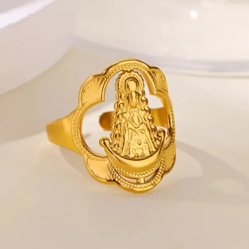 Bague Vierge Marie Dorée