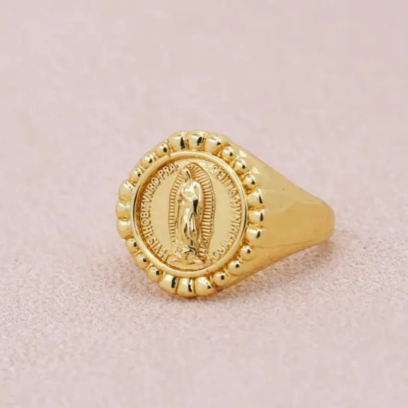 Bague Chevalière Vierge Marie