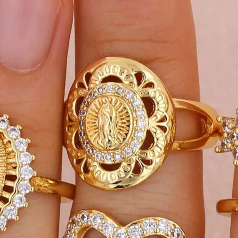 Bague Vierge Marie Ronde